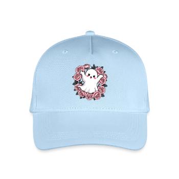 Fantôme avec des roses - Casquette de baseball bio Enfant - bleu clair - Devant