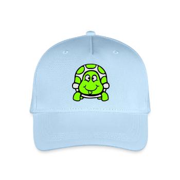Turtle Tongue Sticking Out Naughty Funny Cool - Organic Kids’ Baseball Cap - light blue - Front