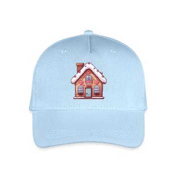 Coeur Cottage Maison en pain d’épices - Casquette de baseball bio Enfant - bleu clair - Devant