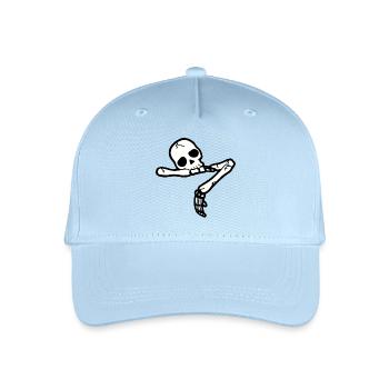 Skull and Crossbones Shirt | Gothic Punk Tee - Organic Kids’ Baseball Cap - light blue - Front