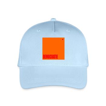 DEMOKRATIE HERZ - Kinder Bio Basecap - Hellblau - Vorne