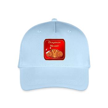 Frohe Weihnachten Croissants - Kinder Bio Basecap - Hellblau - Vorne