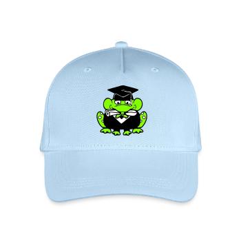 Frosch Schulabschluss Abitur bestanden College süß - Kinder Bio Basecap - Hellblau - Vorne