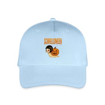Schnelloween - die Halloween Queen | Wortwitz - Kinder Bio Basecap - Hellblau - Vorne