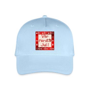 Unser erstes Weihnachten - Kinder Bio Basecap - Hellblau - Vorne