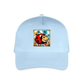 Marienkäfer - Kinder Bio Basecap - Hellblau - Vorne