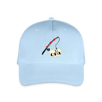 Canne à pêche Pêche Papy - Casquette de baseball bio Enfant - bleu clair - Devant