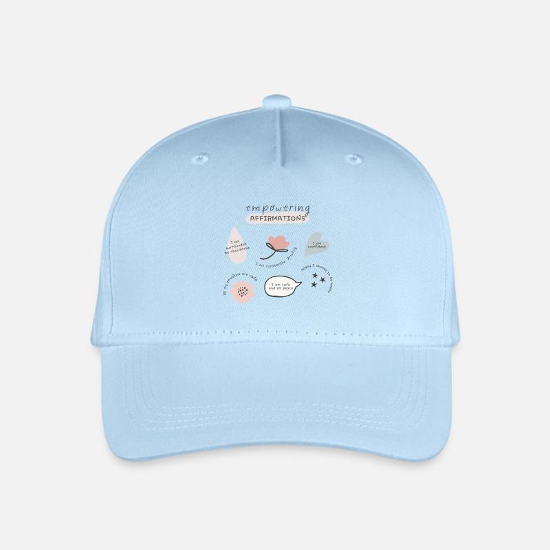 Empowering Affirmations - Kinder Bio Basecap - Hellblau
