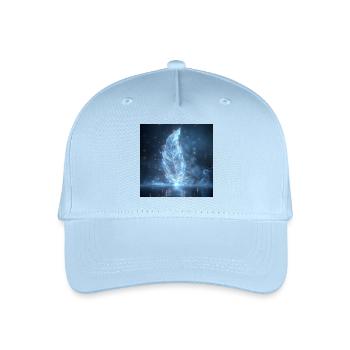 Plume Éthérée Lumineuse – Symbole de Lumière  - Casquette de baseball bio Enfant - bleu clair - Devant