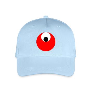 3 cercles, rouge, blanc et noir - Casquette de baseball bio Enfant - bleu clair - Devant