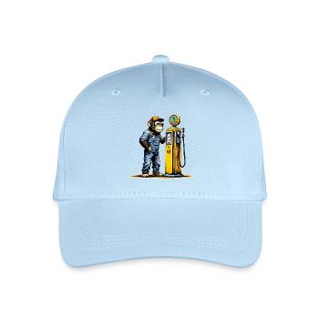 Monkey Vintage Pump Art - Organic Kids’ Baseball Cap - light blue - Front
