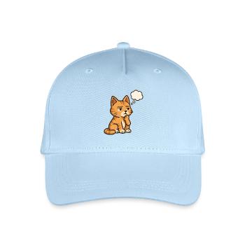 Thoughtful-Cat - Organic Kids’ Baseball Cap - light blue - Front