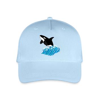 Orca-Druck - Kinder Bio Basecap - Hellblau - Vorne