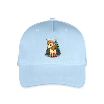 Christmas Unicorn in the Forest of Lights - Organic Kids’ Baseball Cap - light blue - Front
