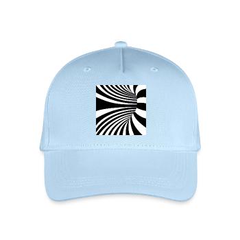 Monochrome Spiral Flux - Organic Kids’ Baseball Cap - light blue - Front