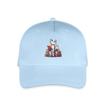Apprendre le castor avec des livres - Casquette de baseball bio Enfant - bleu clair - Devant