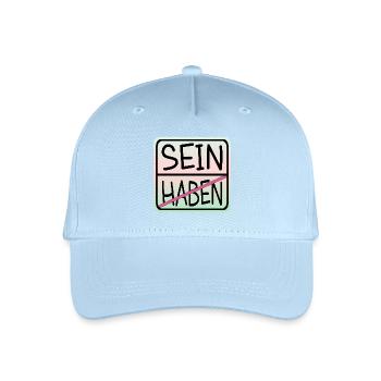 MINDFULNESS BE - Organic Kids’ Baseball Cap - light blue - Front