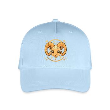 Widder Sternzeichen - Kinder Bio Basecap - Hellblau - Vorne