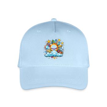 Gribouillis de vol solaire cosmique - Casquette de baseball bio Enfant - bleu clair - Devant