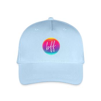 BFF! Neon circle customizable - Organic Kids’ Baseball Cap - light blue - Front