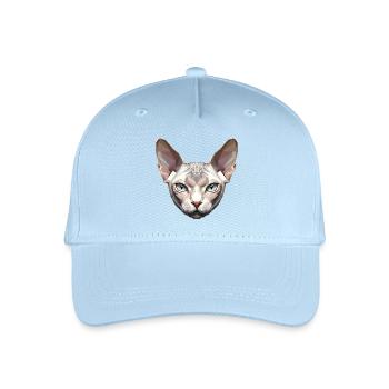 Sphynx Katze Sphynxkatze Canadian Cat Süße Sphinx - Kinder Bio Basecap - Hellblau - Vorne