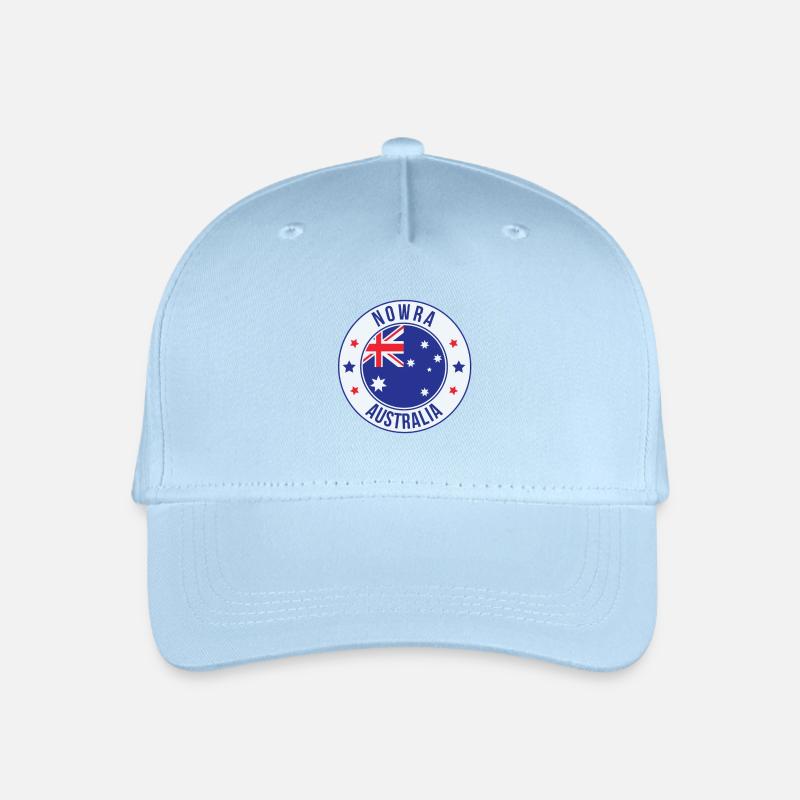 Nowra Australia Rundflaggenabzeichen - Kinder Bio Basecap - Hellblau