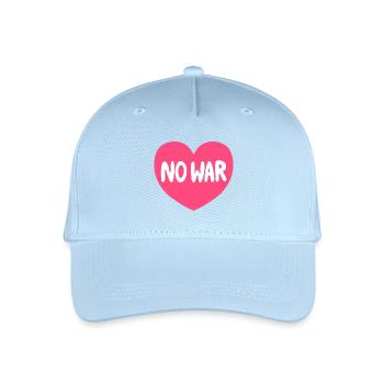 No War Heart Peace Graphic - Organic Kids’ Baseball Cap - light blue - Front