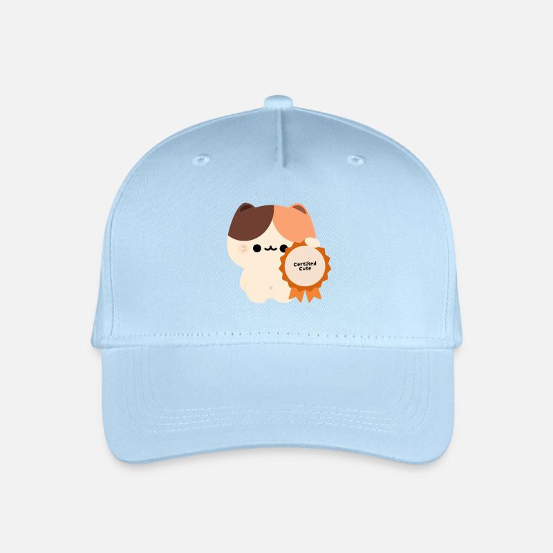 Chat tortie mignon certifié - Casquette de baseball bio Enfant - bleu clair