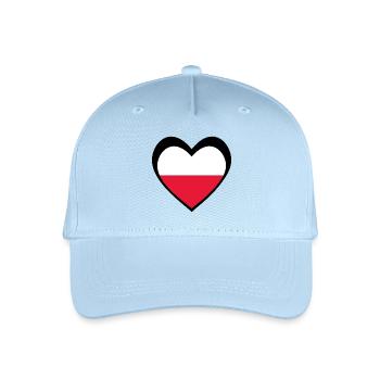 Polska Serce Czarne – Miłość do Polski - Casquette de baseball bio Enfant - bleu clair - Devant
