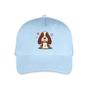 Chiot aux oreilles duveteuses (comic chibi) - Casquette de baseball bio Enfant - bleu clair - Devant