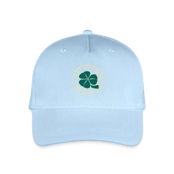 Green Beige Shamrock Saint Patrick's Day Floral - Organic Kids’ Baseball Cap - light blue - Front