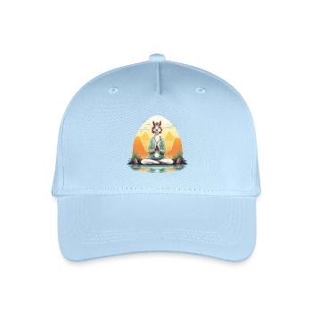 Lama Yoga in der Wüste - Kinder Bio Basecap - Hellblau - Vorne