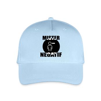 Mister négatif - Casquette de baseball bio Enfant - bleu clair - Devant