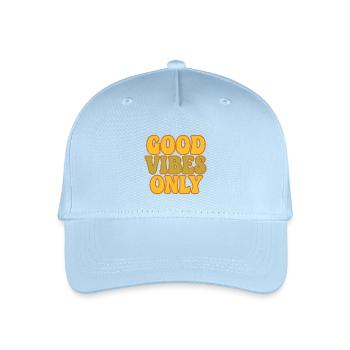 Gute Vibes Only Vintage Schriftzug - Organic Kids’ Baseball Cap - light blue - Front