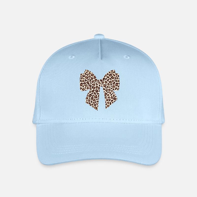 Geschenkidee für eine Leopardenschleife - Kinder Bio Basecap - Hellblau