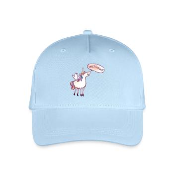 Unicorn Comic, wow, amazed - Organic Kids’ Baseball Cap - light blue - Front
