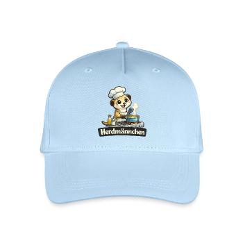 Herdmännchen Erdmännchen am Herd Wortwitz Shirt - Kinder Bio Basecap - Hellblau - Vorne