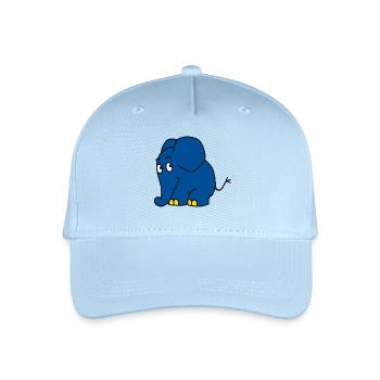 Der Elefant - stehend - Kinder Bio Basecap - Hellblau - Vorne