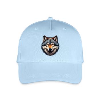 Wolf - Kinder Bio Basecap - Hellblau - Vorne