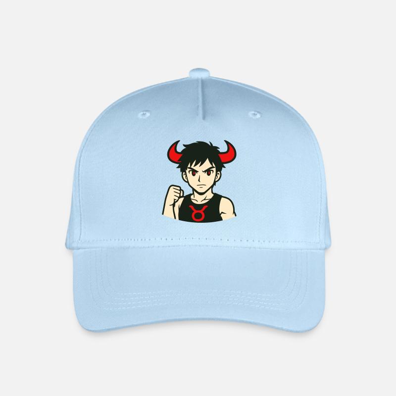 Dämon Taurus Anime Stil - Kinder Bio Basecap - Hellblau