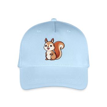 Verspielter Eichhörnchen-Zauber - Kinder Bio Basecap - Hellblau - Vorne