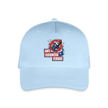 Anti Vuurwerk Verbod - Kinder Bio Basecap - Hellblau - Vorne