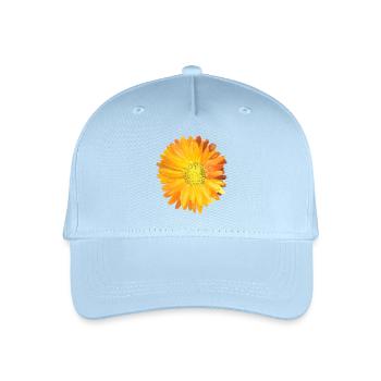 Calendula Aquarelle Orange - Casquette de baseball bio Enfant - bleu clair - Devant