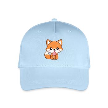 Renard gourmand glace pastel - Organic Kids’ Baseball Cap - light blue - Front