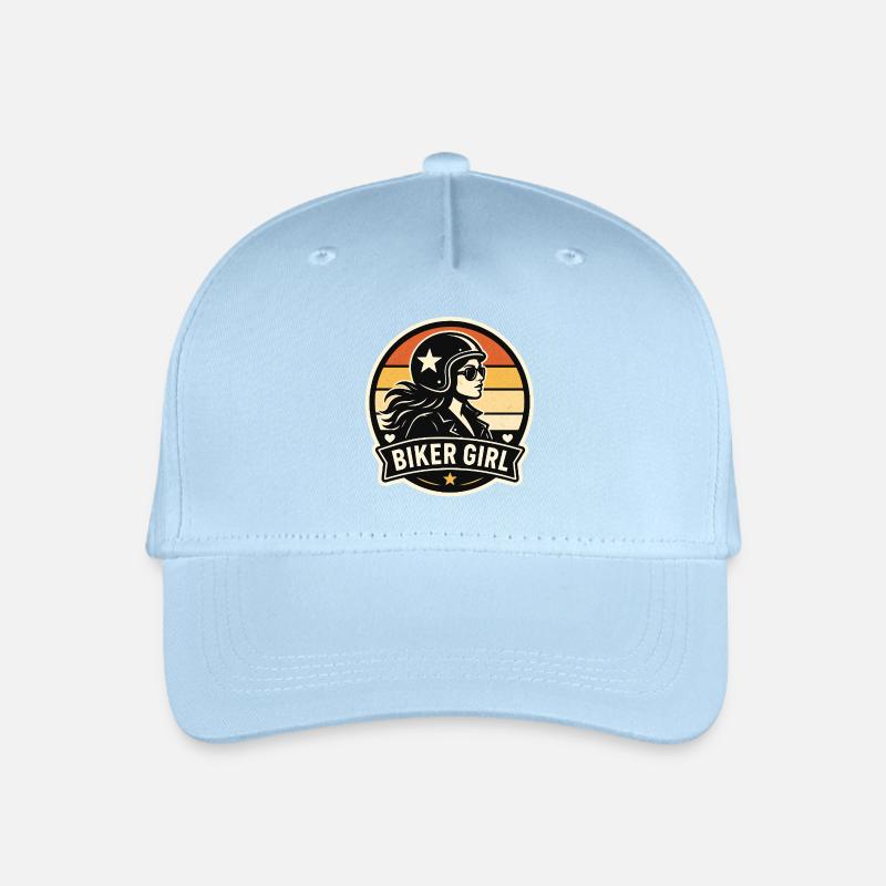 Biker Girl - Kinder Bio Basecap - Hellblau