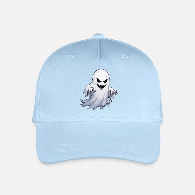 Fantôme Hanté : Créature nocturne espiègle - Casquette de baseball bio Enfant - bleu clair