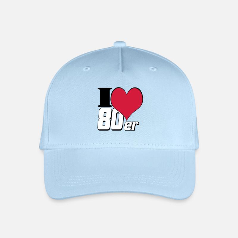 80er Party Retro Fun , Motto Party Shirt 80er (25) - Kinder Bio Basecap - Hellblau