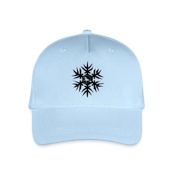 Islandpferd im Eiskristall Winterisi - Kinder Bio Basecap - Hellblau - Vorne