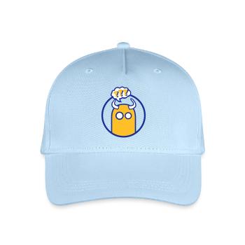 Mignon personnage de dessin animé (point d’interrogation, cercle) - Casquette de baseball bio Enfant - bleu clair - Devant