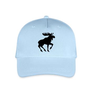 Heraldic Moose – Shadow Style Emblem - Organic Kids’ Baseball Cap - light blue - Front